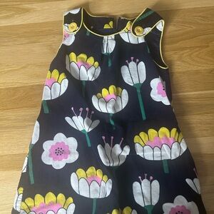 Mini Boden Floral Corduroy Pinafore Girls 6Y/7Y